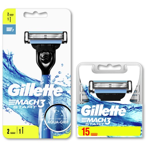Gillette Mach3 Aqua-Grip Start Maszynka + 17 ostrz