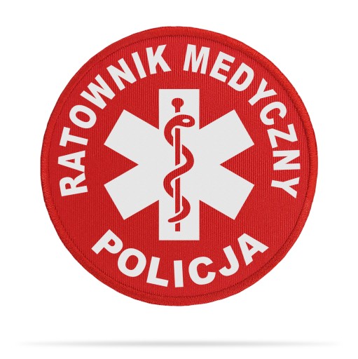 ODBLASKOWY EMBLEMAT POLICJA RATOWNIK MEDYCZNY 10cm