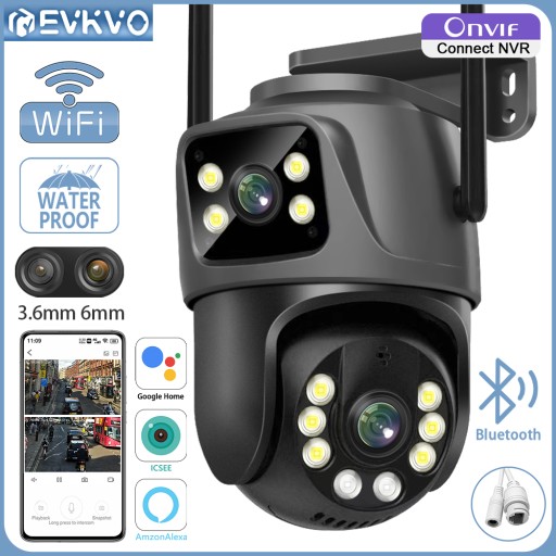 Kamera IP ICSEE 8MP WiFi z podwójnym obiektyw