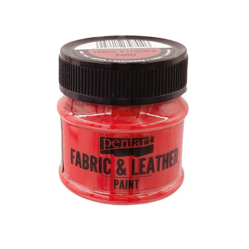 FARBA DO TKANIN I SKÓR czerwona 50ml - Pentart
