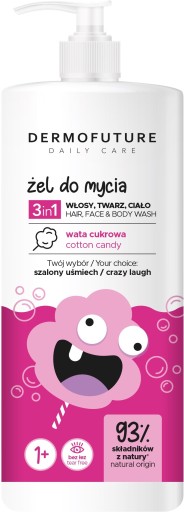 SZAMPON i żel 2w1 dla Dzieci - Waty Cukrowe - Naturalne Składniki - Bez łez