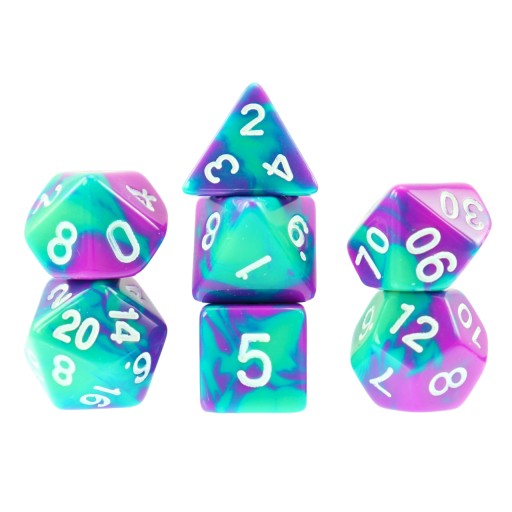 POTWORY I SPÓŁKA ZESTAW 7 KOŚCI KOSTEK RPG