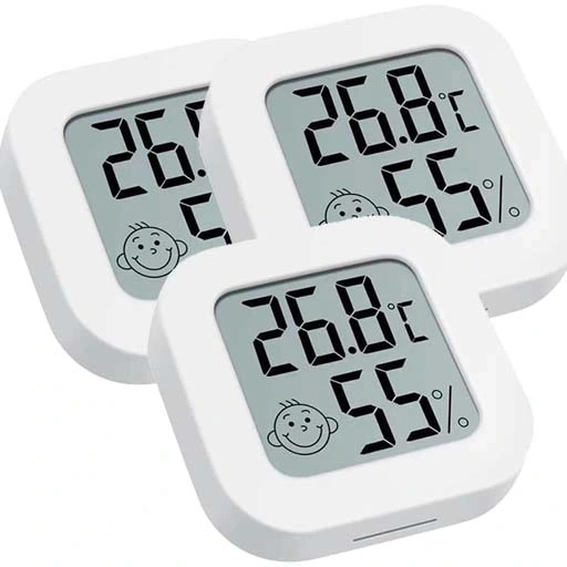 3×Mini digital thermometer, room hygrometer