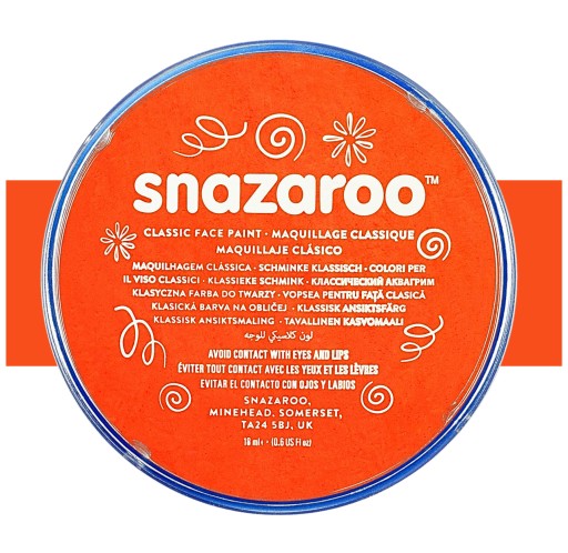 Farba do twarzy i ciała Snazaroo 18 ml Pomarańczowy - Dark Orange