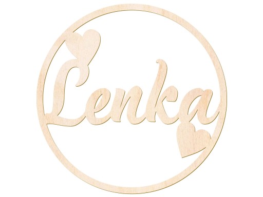 Drewniana obręcz z imieniem personalizowana 30cm