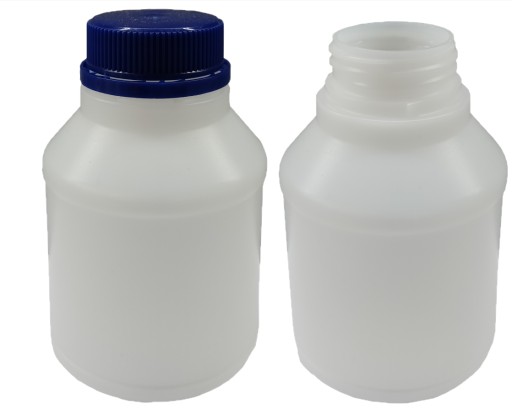 BUTELKA PLASTIKOWA HDPE BIAŁA NA CHEMIE 250ML 10SZ