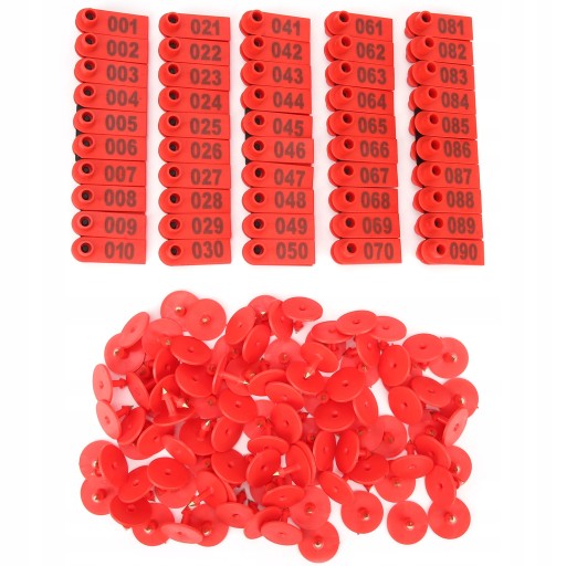 100X KOLCZYKI DLA LOCH TRZODY Z NUMERAMI