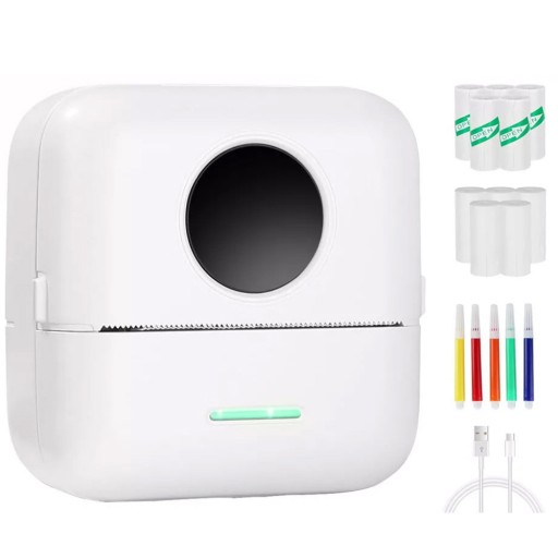 Mini drukarka przenośna drukarka termiczna drukarka etykiet bluetooth