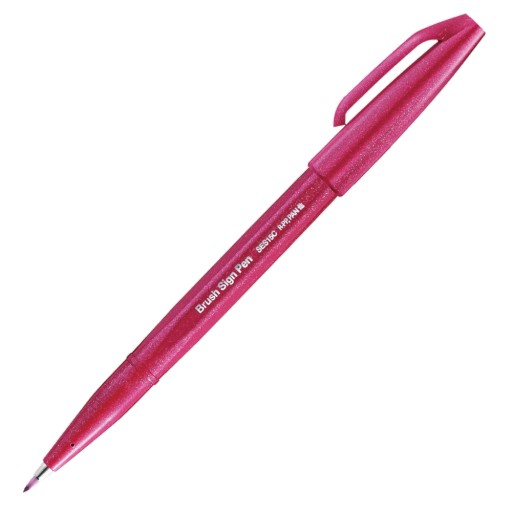 Brush Sign Pen PENTEL pisak pędzelkowy burgundowy