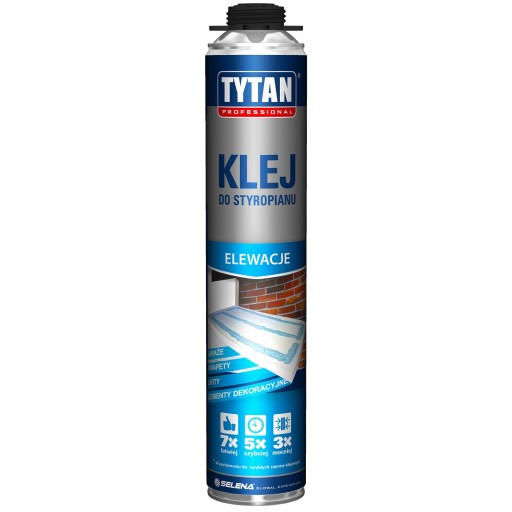 TYTAN PROFESSIONAL KLEJ DO PŁYT XPS W WERSJI PISTOLETOWEJ PIANOKLEJ 750ml