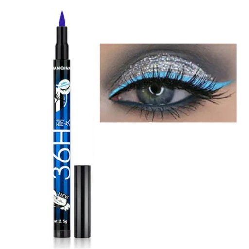 WODOODPORNY EYELINER DO POWIEK NIEBIESKI DŁUGOTRWAŁY EFEKT YANQINA