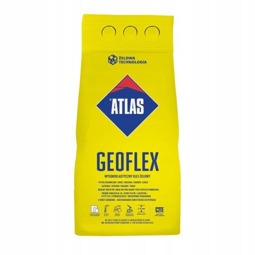 KLEJ ŻELOWY ELASTYCZNY DO PŁYTEK ATLAS GEOFLEX 5kg
