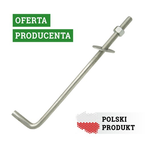 Kotwa do murłat L fajkowa - ocynk 12x450