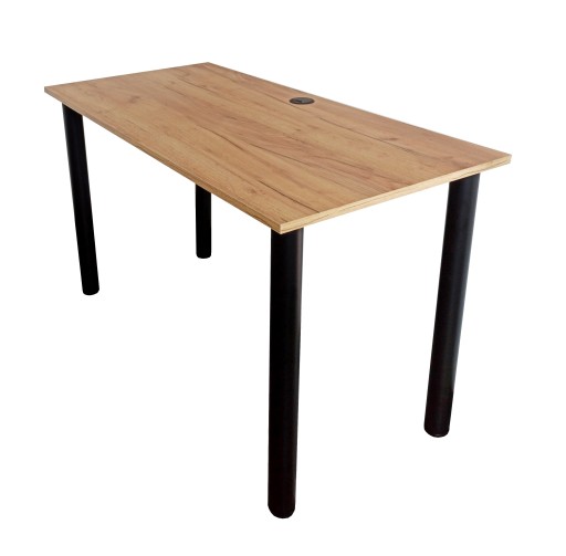 Biurko Loft industrialny 120 x 60 dąb craft złoty