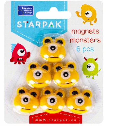 800456 MAGNESY DO TABLICY POTWORKI STARPAK 6 SZT.
