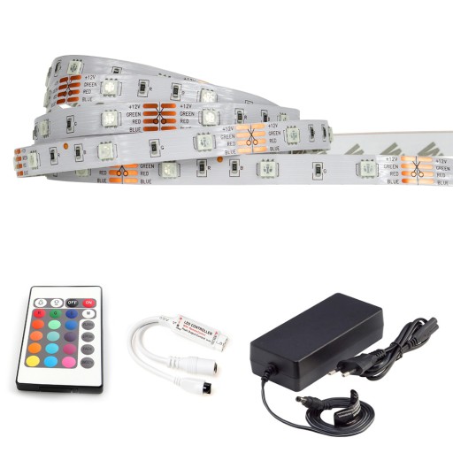 Taśma LED RGB 5050 5m IP20 + pilot IR ZESTAW
