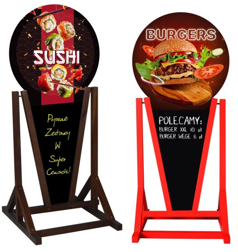 POTYKACZ WODOODPORNY STOJAK REKLAMOWY FAST FOOD