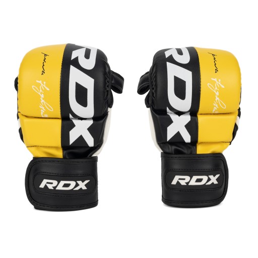 Rękawice grapplingowe RDX Grappling Glove REX T6 Plus yellow S