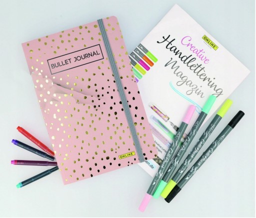Bullet journal Handlettering notes liternictwo NOWY zestaw BEZ PIÓRA
