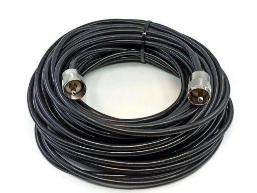 Kabel RG58 50Ohm 15 m + wtyki UC1 skaner, CB , HF
