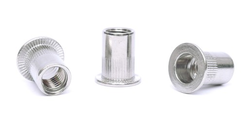 NITONAKRĘTKA NIERDZEWNA PŁASKA M3 RYFL 100szt INOX