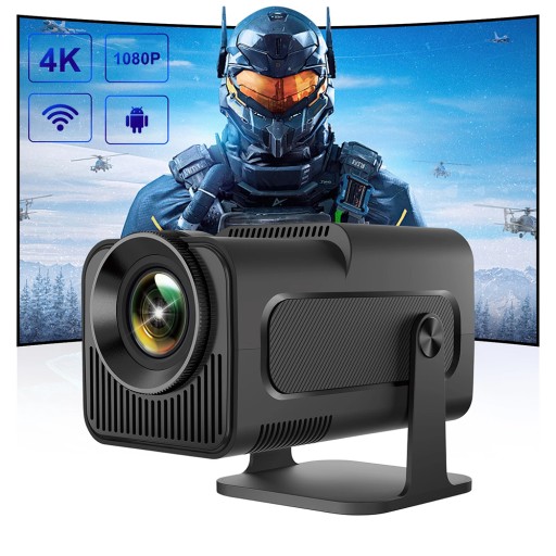 PROJEKTOR 4K ANDROID 11 NATYWNY 1080P 390ANSI HY320 WIFI6 BT5.0 SMART TV