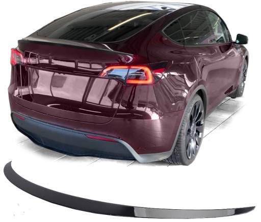 LOTKA SPOILER SPOJLER TESLA MODEL Y CZARNY POŁYSK