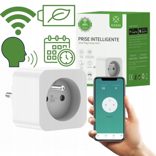 Gniazdko WIFI TUYA Watomierz Timer SMART PLUG Programator Czasowy WOOX