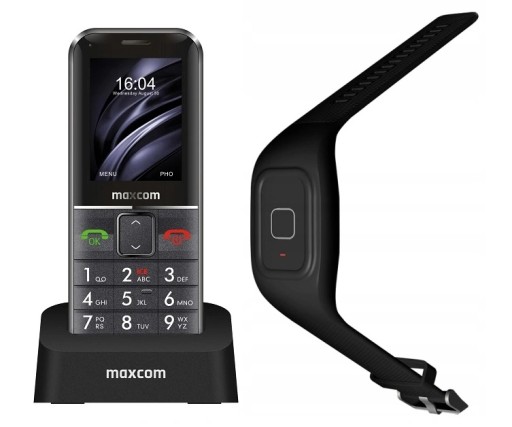 Telefon komórkowy Maxcom MM735 z opaską SOS