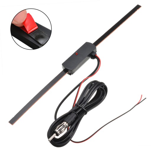 ANTENA SAMOCHODOWA FM WEWNĘTRZNA WZMACNIACZ +25dB