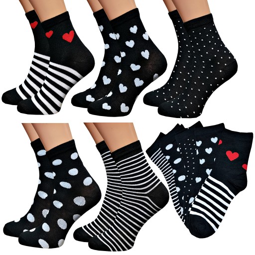 5 x SKARPETY DAMSKIE BAWEŁNIANE BAWEŁNA MIX 38-41