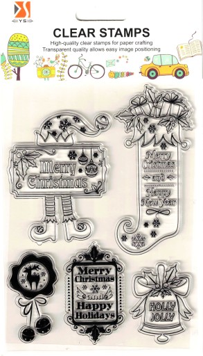 Stemple stempelki silikonowe scrapbooking Holly Jolly