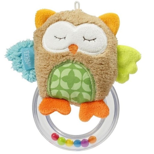 MASKOTKA Z GRZECHOTKĄ SOWA 13 CM, BABYFEHN