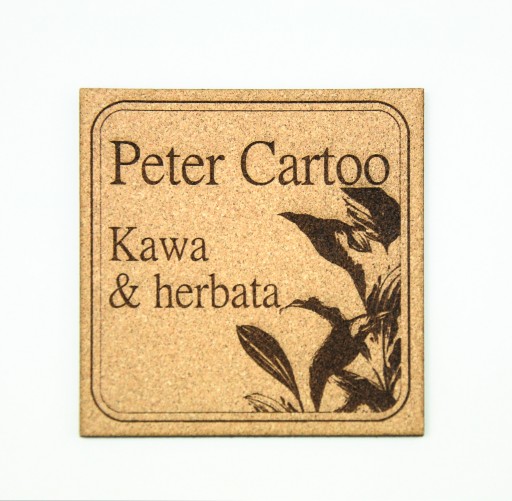 Podstawka pod kubek personalizowana korkowa