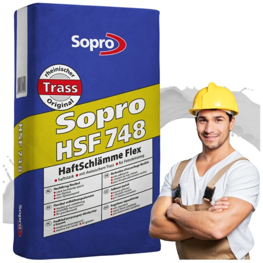 Zaprawa Przyczepna SOPRO HSF748 Elastyczna z Trasem 25kg