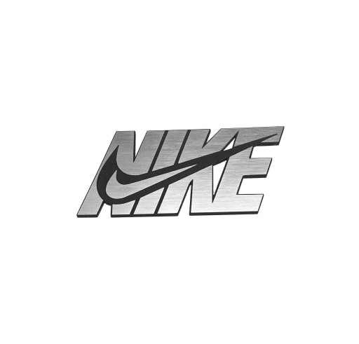 Naklejka Emblemat NIKE srebrna 70x32mm