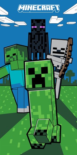 Ręcznik Plażowy Kąpielowy 70x140 Minecraft Steve Creeper Oryginalny