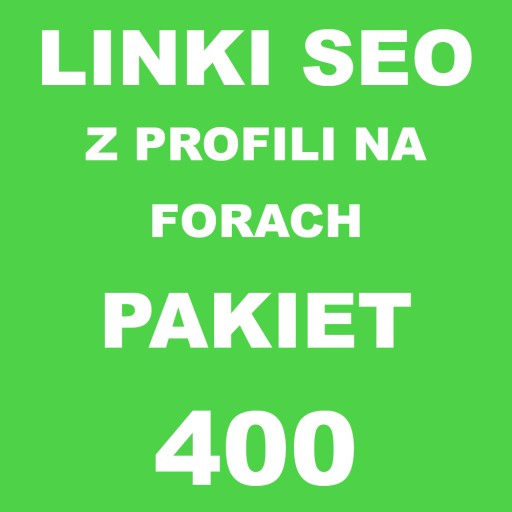 Linki SEO z profili na forach 400 LINKÓW