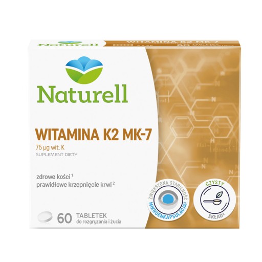 Naturell Witamina K2 MK-7 60 tabletek do ssania