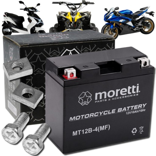 Akumulator żelowy motocyklowy MORETTI MT12B-4 10 Ah YT12B-4