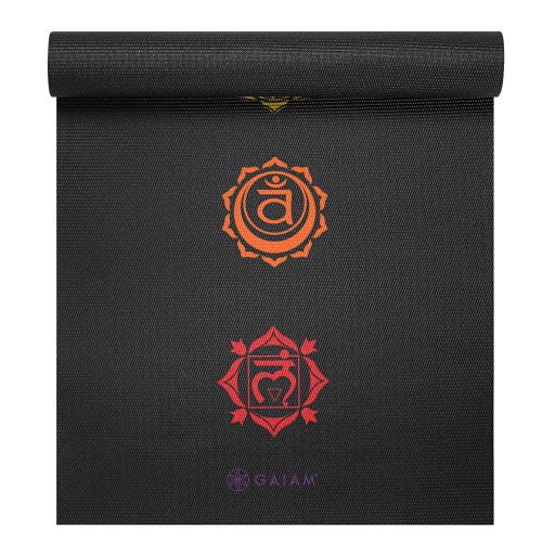 GAIAM MATA DO JOGI PREMIUM BLACK CHAKRA 6MM 62610