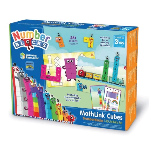 Klocki, Kostki Matematyczne, 1-10, MathLink Cubes