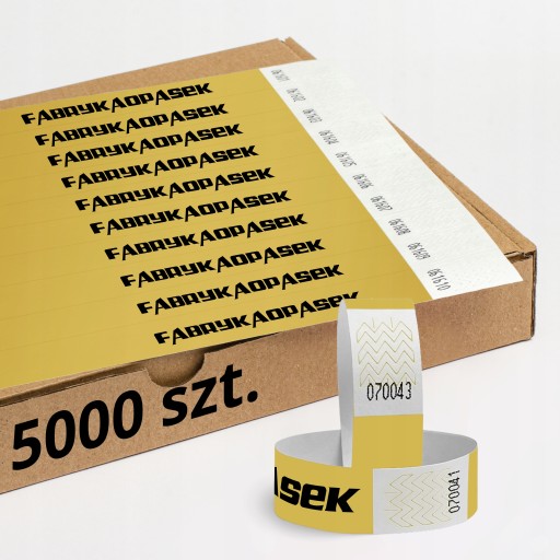 OPASKI NA RĘKĘ TYVEK 19mm - 5000 szt. NADRUK GRATIS