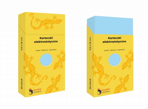 KARTECZKI ELEKTROSTATYCZNE 50szt 7,5x15 cm blue