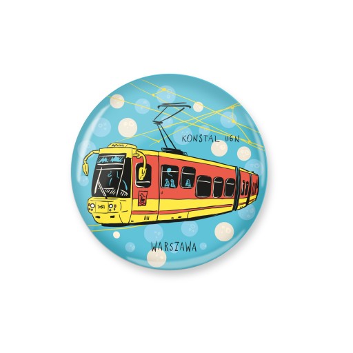 Przypinka Warszawa Tramwaj Konstal 116N