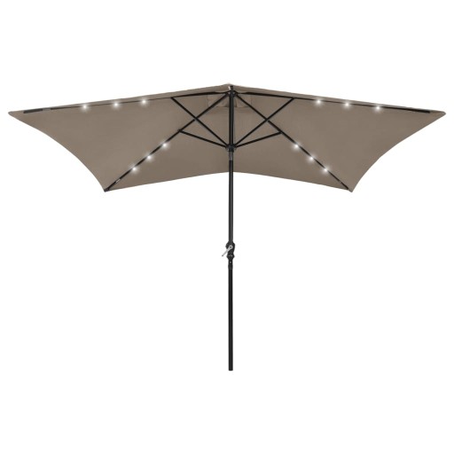 PARASOL OGRODOWY SKŁADANY SOLIDNY NA TARAS OGRÓD BALKON LED 2x3 m