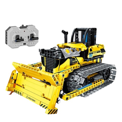Zabawka Konstrukcyjna Zdalnie Sterowana Bulldozerem, 3-in-1, 360° Obrotu