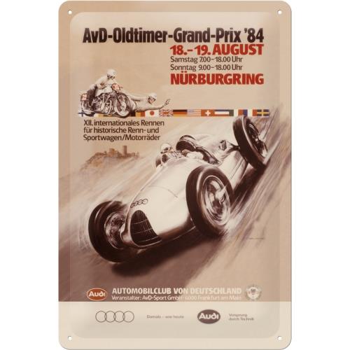 METALOWY PLAKAT BLACHA 3D 20x30cm AUDI AVD RETRO