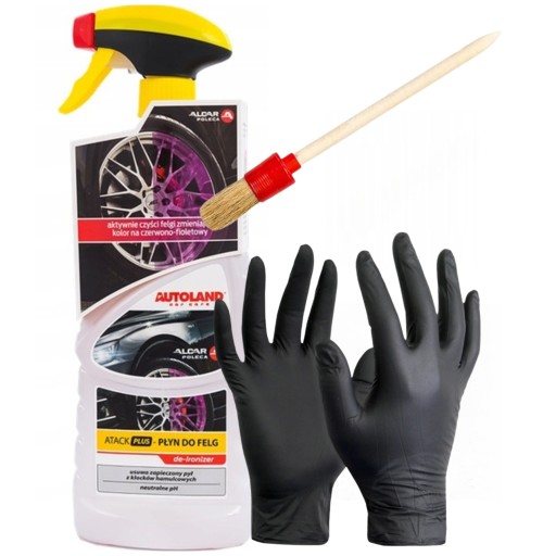 AUTOLAND ATACK PLUS Płyn do felg DE IRONIZER 750ml +GRATISY PĘDZEL RĘKAWICE