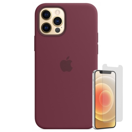 SILIKONOWE ETUI OBUDOWA CASE DO IPHONE 12 PRO MAX KOLORY + SZKŁO HARTOWANE